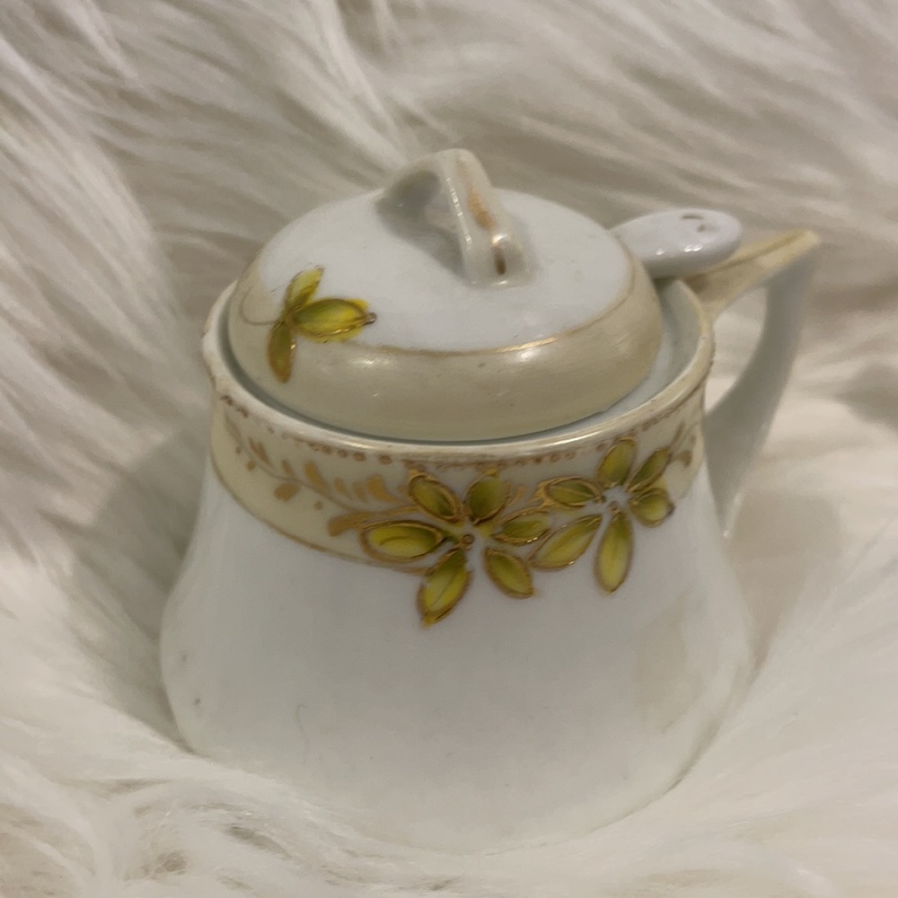 Nippon cream and sugar bowl with spoon. - Picture 7 of 7